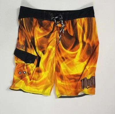 Мужские шорты O'Neill 36x10 оранжевые огненное пламя серфинг плавание пляж - Изображение 1 из 4