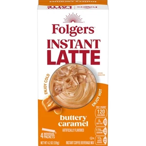 Folgers Buttery Caramel Flavored Instant Latte, 4.2 Ounce - Picture 1 of 7