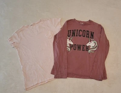 2 Beautiful Shirts For Girls Girls.  Short Sleeve And Long Sleeve. - Image 1 of 4