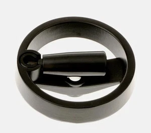 Poliertes Klappgriff Alaun Aluminium Handrad für Fräsmaschine schwarze Teile - Bild 1 von 9