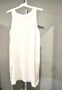 NUEVO CON ETIQUETAS A New Day Línea A Cambio Talla XL Sin Mangas Cierre de Botones Mezcla de Lino - Imagen 1 de 4