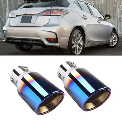 2x Exhaust Pipe Tip Rear Tail Throat Muffler Stainless For Lexus CT 200h - Image 1 of 4