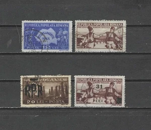 ROMANIA , 1948 , MIXED LOT OF 4 STAMPS  , PERF  , USED - Picture 1 of 1