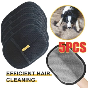 5PC Electrostatic Pet Hair Removal Gloves Brush Double-sided Pet Grooming Gloves - Picture 1 of 10