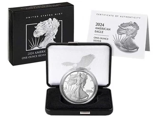 Moneda de prueba American Silver Eagle 2024 San Francisco Estados Unidos como nueva con caja y certificado de autenticidad - Imagen 1 de 1
