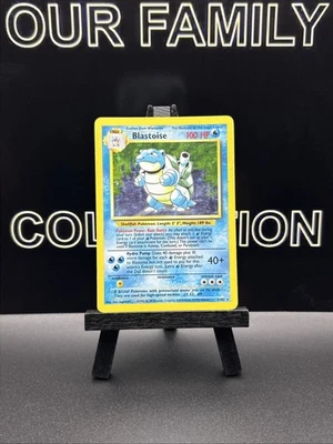MP Condition Blastoise Holo Rare Base Set 2/102 Pokemon Card WOTC - Image 1 of 4