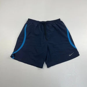 NIKE Dri-Fit Athletic Shorts Blue Contrast Trim Mens , Size M - Picture 1 of 5