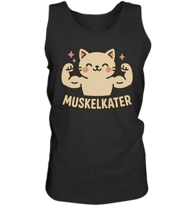 Muskelkater - Herren Tank-Top Shirt | Fitness Katze Gym Kraftsport Anime - Imagen 1 de 16