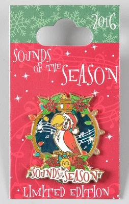 Disneyland Sounds of the Season LE Pin Enchanted Tiki Room Fritz Parrot 2016 - Image 1 of 2