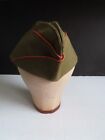 Vintage WWII US Army Ordinance OD Garrison Cap Olive Drab Overseas Hat Size 61