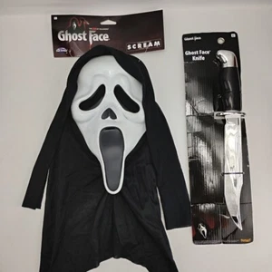 Scream Ghostface Mask and Prop Knife Set Costume Fun World - Picture 1 of 5