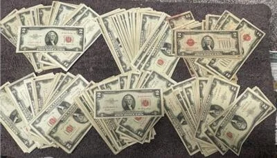 1928 - 1963 年 2 美元红印 G-XF- 收藏货币 批量 7.89 美元 每张纸币 — 第 1/4 张图片