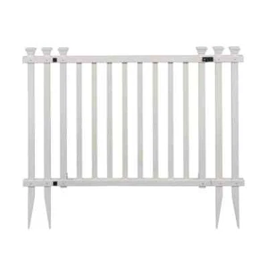 4.3 Ft. W X 3 Ft. H White Vinyl Baskenridge Fence Gate - Picture 1 of 7