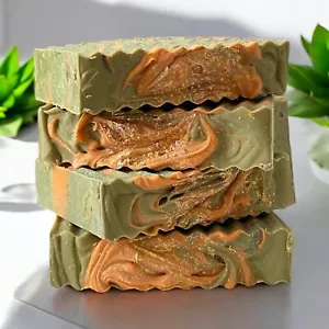 Handmade Bar Soap Cinnamon Sandalwood, Natural Soap Bar 4oz, Super Moisturizing - Picture 1 of 6