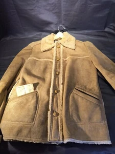 Vintage PETERS SHEARLING LAMMFELL Marlboro Herren Lederjacke 38 Uruguay LESEN - Bild 1 von 24