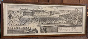 grande incisione su rame originale Zangberg Mühldorf Wening del 1740 ottima veduta - Foto 1 di 2