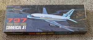 AURORA 737 BOEING SHORT RANGE COMMERCIAL JET 1966 VERSIEGELT VINTAGE MODELLSATZ - Bild 1 von 8