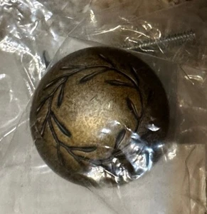 Amerock Cabinet Door 1-5/16 in Knobs in Weathered Brass with Details NEW 2pk - Picture 1 of 3