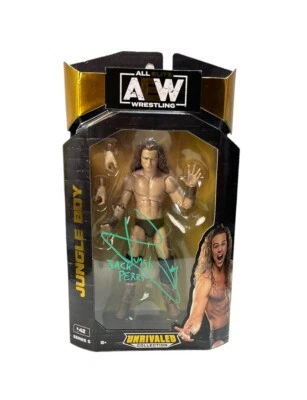 Figura AEW Inigualable Serie 5 JUNGLE BOY Autografiada Jack Perry FIRMADA NUEVA Foto 1 de 4