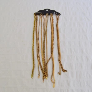 Vintage Brass Chain Bracelets x13, Gold Toned Metal Bracelets Mixed Styles - Picture 1 of 5