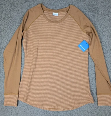 Camisa Columbia Top Mujer Cascade Gorge Térmica Crew XL Marrón Tostado Nueva con Etiquetas $45 Foto 1 de 4