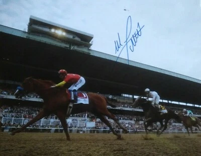 Foto firmada Justify Mike Smith autógrafo Belmont Stakes Champion  Foto 1 de 2
