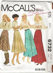 Vintage Pattern #6734  McCall's Women's Flaired Skirt, Mini to Maxi - Picture 1 of 2