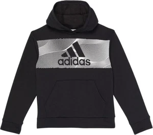 Adidas AA7286 Black White Pullover Hoodie Kangaroo Front Pocket Size 2T Toddler - Picture 1 of 1