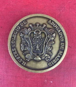 ILUSTRE COLEGIO DE ABOGADOS DE MADRID Challenge Coin Moneda Medalla - Imagen 1 de 7