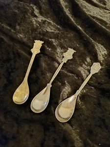 3 Sammler-Wappenlöffel/ Nederland Holland Wappen versilbert 90er Silber - Bild 1 von 1