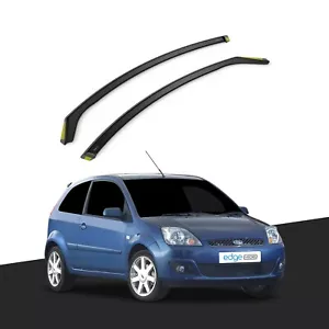 Ford Fiesta MK6 2002-2008 3 Door Hatchback Wind Deflectors 2pc Tinted - Picture 1 of 10