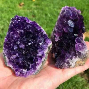 80-100g Raw Amethyst Crystal Quartz Cluster Specimens Healing Reiki Ornaments - Picture 1 of 11