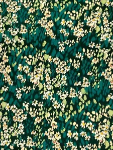 2.6M Teal Floral Ditsy Leopard Print Viscose Elastane Jersey Dressmaking Fabric - Picture 1 of 2