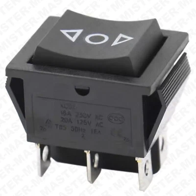 INTERRUTTORE A BILANCIERE MOMENTANEO DA INCASSO 6 PIN ON-OFF-ON 220V 2P2T DPDT - Image 1 of 4