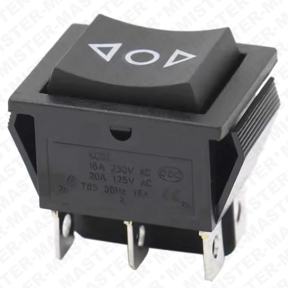 INTERRUTTORE A BILANCIERE MOMENTANEO DA INCASSO 6 PIN ON-OFF-ON 220V 2P2T DPDT - Image 1 of 4