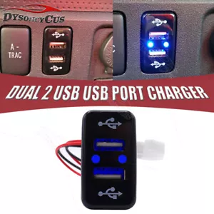 3A 12V Car Charger Dual USB 2 Port Charging Fit Toyota FJ Cruiser Tacoma 4Runner - Picture 1 of 11
