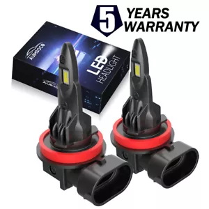H11 LED Headlight 10000K Low Beam Lights Bulbs Conversion Kit Xenon White 2PCS - Picture 1 of 14