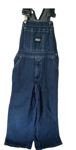 Kids Size 6 Key Industries Indigo Denim Enzyme Wash Bib Overall EUC - Picture 1 of 5