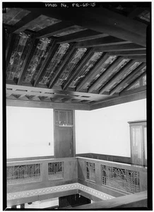 15. Interior, detail ceiling balcony main room - Giorgetti, Eduardo, House, - Picture 1 of 1
