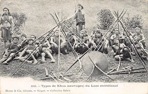 Laos - Types of Khas (savages) of southern Laos - Publ. Mottet & Cie 1010 Collec - Picture 1 of 2
