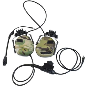 Helmet Mode Tactical Shooting headset + with U94 PTT 2pin with ARC Rail Adapt... - Picture 1 of 7