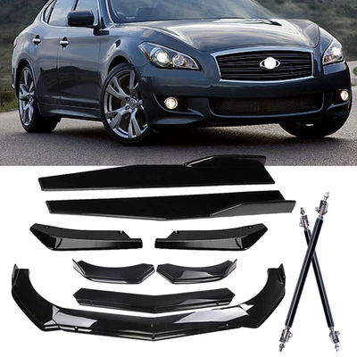 Front Bumper Lip Spoiler Splitter Side Skirt Rear Lip For INFINITI M37 Sedan - Imagem 1 de 4