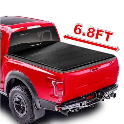 6.8' Hard Tri-Fold Tonneau Cover for 77-96 Ford F-150 77-97  F-250 HD Truck Bed Foto 1 de 4
