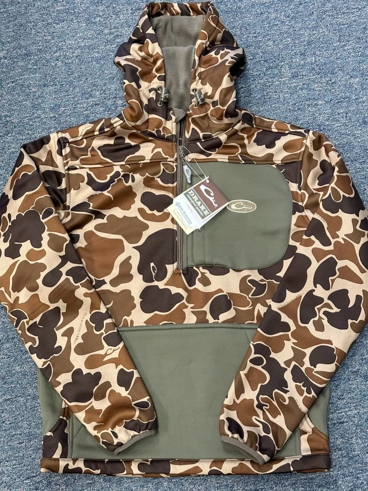 DRAKE Waterfowl MST Endurance Hoodie w/Kangaroo Pouch AD2100-016 Old School Camo - Image 1 of 1