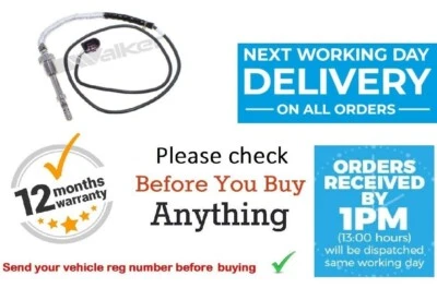 Nuovo Sensore Temperatura Gas di Scarico per ŠKODA SUPERB I (3U4) 2.0 TDI 2005-2008 - Immagine 1 di 4