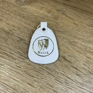Portachiavi Vintage Oro Bianco Buick Plastica Castello Buick Pubblicità FOB Portachiavi - Foto 1 di 7