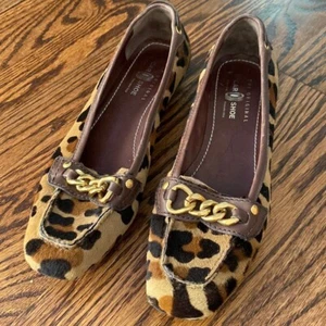The Original Car Shoe by Prada Women’s Fux Leopard Print Pumps Size 37.5/7.5 - Picture 1 of 8