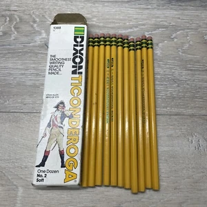 Dixon Ticonderoga 1388 No. 2 lápices medianos suaves vintage 11 lápices - Imagen 1 de 6