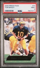 2000 Press Pass 37 Tom Brady RC Rookie Gold Zone PSA 9 Mint Freshly graded!