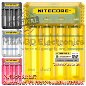 Q4 Intellicharger Universal Smart 18650 20700 21700 Batería Amarillo Cargador Rápido - Imagen 1 de 1